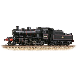 Graham Farish 372-628ASF LMS Ivatt 2MT 46447 BR Lined Black - Late Crest (DCC/sound fitted)