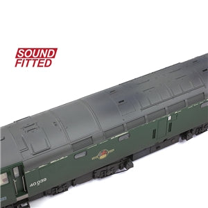 Branchline 32-492SF CLASS 40 DISC HEADCODE 40039 BR GREEN FULL YELLOW ENDS (WEATHERED & SOUND FITTED)]