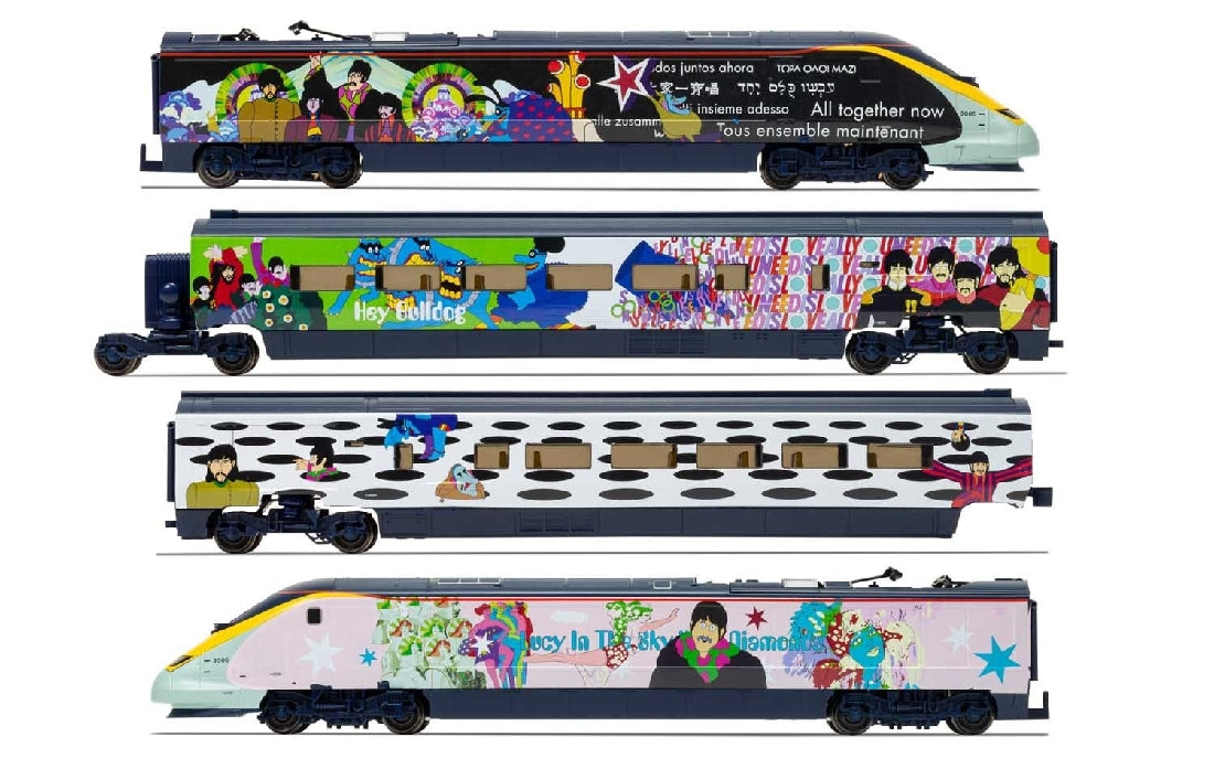 Hornby R1253M Eurostar with "Yellow Submarine by The Beatles" Livery Train Set