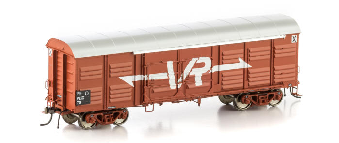 Auscision VLV-19 VLCX Louvred Van, VR Wagon Red with Large VR Logo - 4 Car Pack