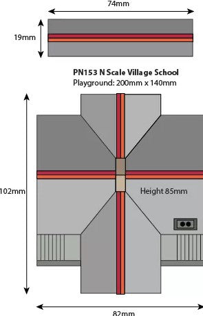 Metcalfe PN153 N Scale Village School