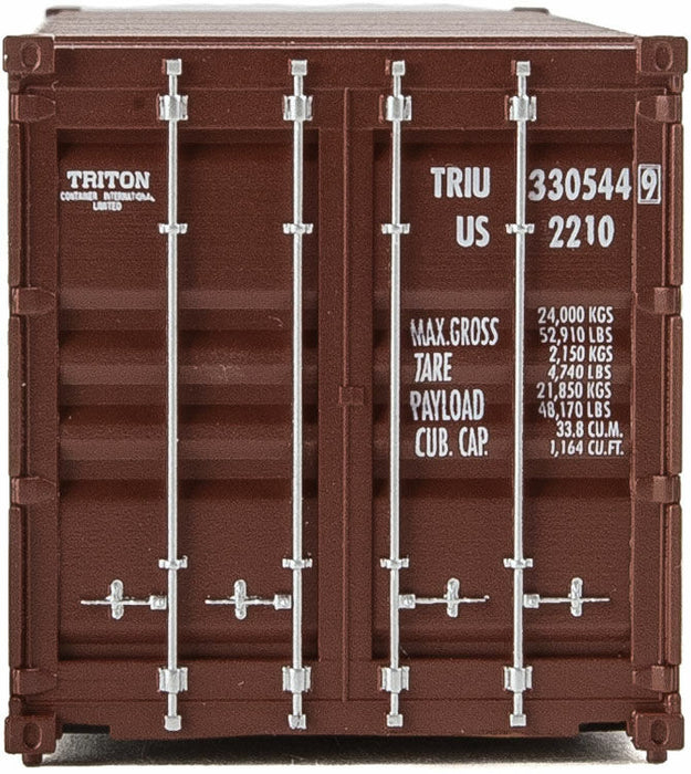 WALTHERS 949-8053 20' Corrugated Container - Triton (brown, white)