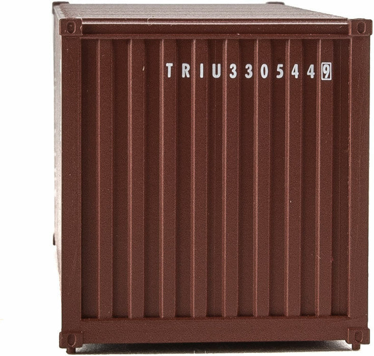WALTHERS 949-8053 20' Corrugated Container - Triton (brown, white)