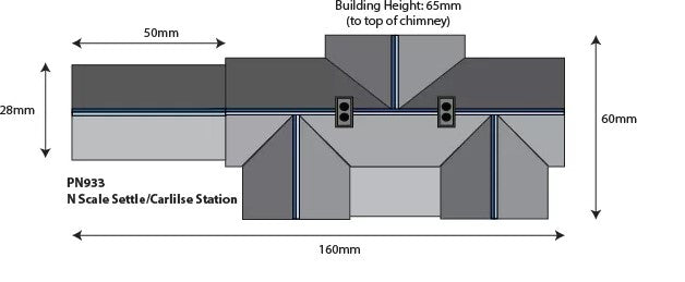 Metcalfe PN933 N Scale Settle & Carlisle Station