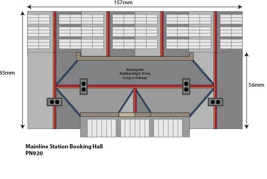 Metcalfe PN920 N Scale Mainline Booking Hall