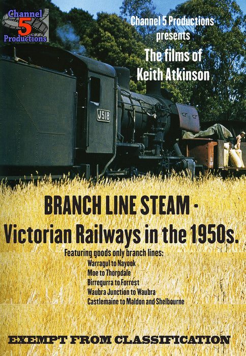 DVD CFRD1047 BRANCH LINE STEAM - Victorian Railways In The 1950s