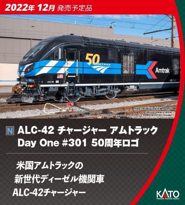 Kato 17736-K ALC-42 Charger Amtrak Day One #301 50th Anniversary