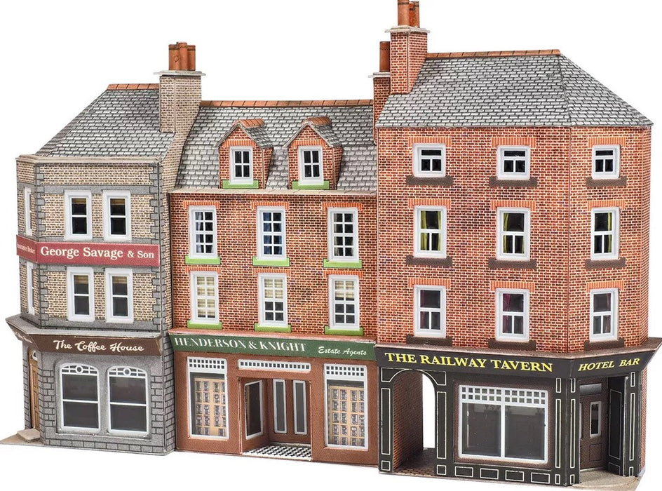 Metcalfe PN972 N Scale Low Relief Pub and Shops