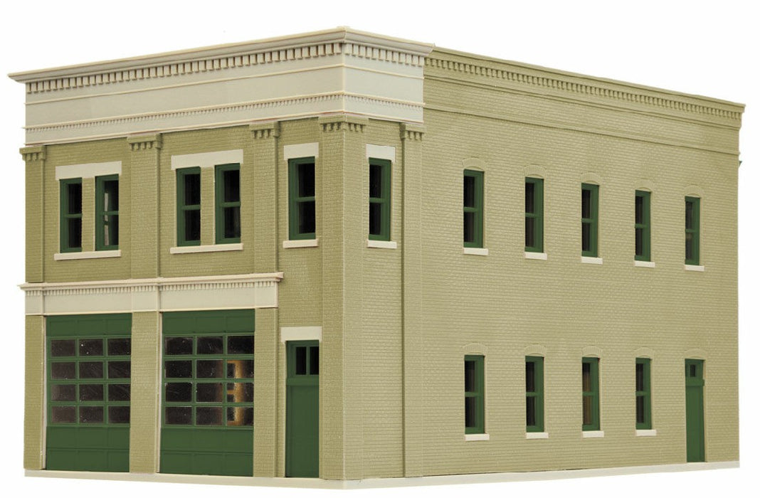 WALTHERS 933-4022 2 Two-Bay Fire Station -20.3 x 12.4 x 14cm