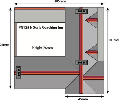 Metcalfe PN128 N Scale Coaching Inn