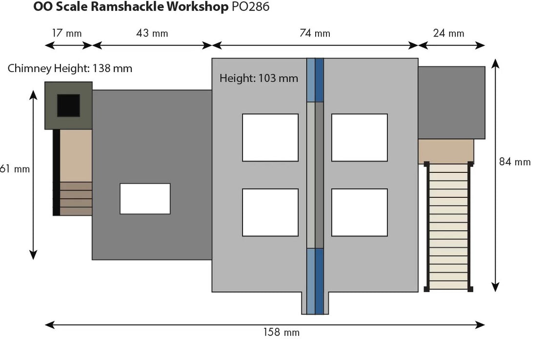 Metcalfe PO286 OO Scale Ramshackle Workshop