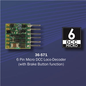 Branchline 36-571 6 Pin Micro DCC Loco-Decoder (with Brake Button function)