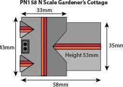 Metcalfe PN158 N Scale Gardener's Cottage