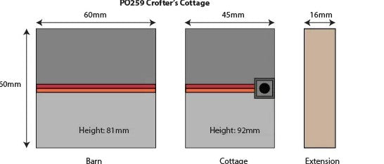 Metcalfe PO259 OO Scale Crofter's Cottage