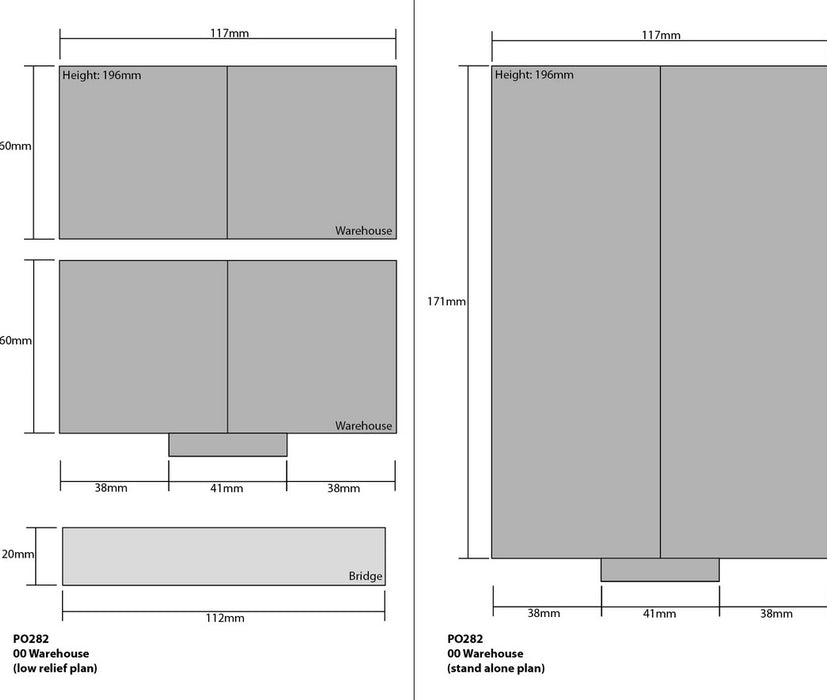 Metcalfe PO282 OO Scale Warehouse