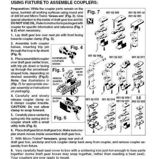MICRO-TRAINS 988 00 191 (702) N & Z Coupler Assembly Fixture Jig