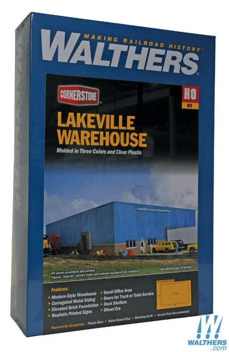 WALTHERS 933-2917 Lakeville Modern-Style Warehouse -30.5 x 48.3 x 10.2cm