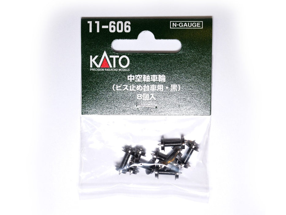 Kato 11-606 Hollow Axle Wheelsets - 13.2mm Axles (8 Axles Total)