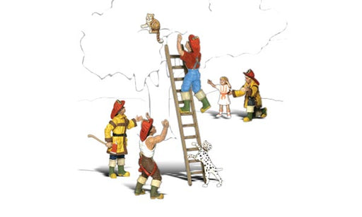 WOODLAND SCENICS A1882 Firemen to the Rescue - HO Scale