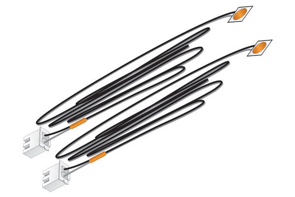 WOODLAND SCENICS JP5740 - Warm White LED Stick-On Lights - 2 lights with 24" (60.9 cm) cable/pkg - 25mA each