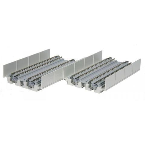 Kato 20-422 124 (4 7/8") Concrete Slab Double Track Straight Viaduct Track (2 pcs)