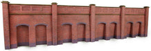 Metcalfe PN145 N Scale Retaining Wall in Brick Red