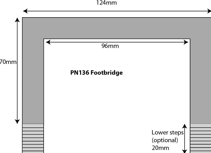 Metcalfe PN136 N Scale Footbridge