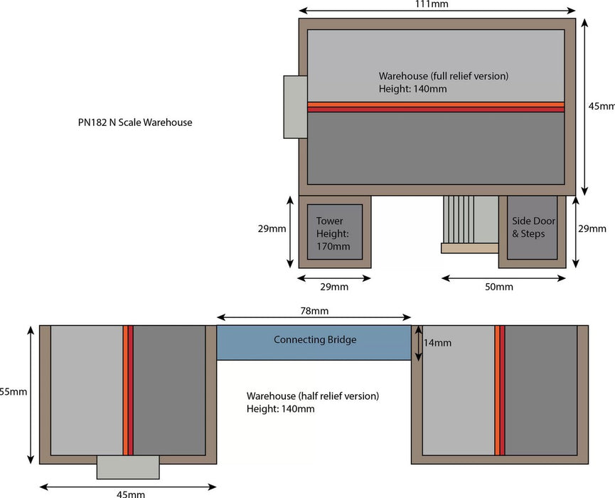 Metcalfe PN182 N Scale Warehouse