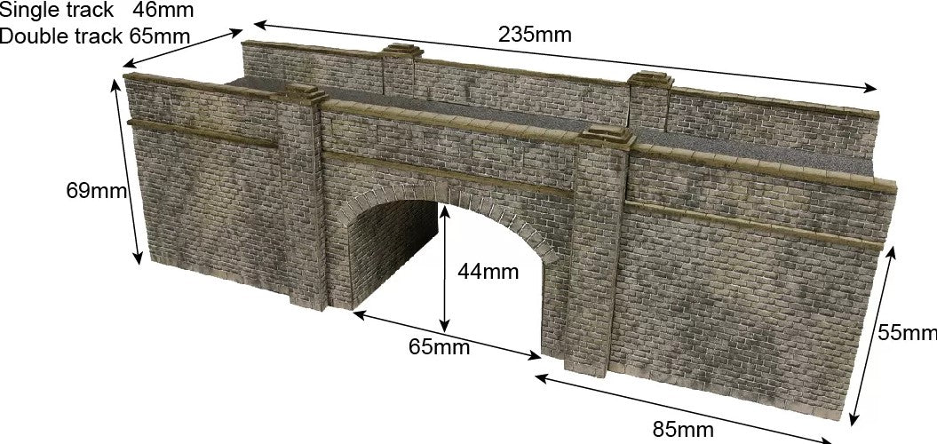 Metcalfe PN147 N Scale Bridge in Stone