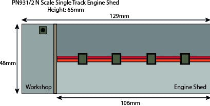 Metcalfe PN932 N Scale Engine Shed in Stone