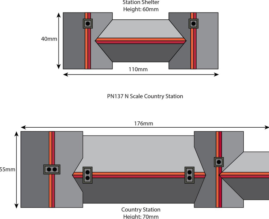 Metcalfe PN137 N Scale Country Station