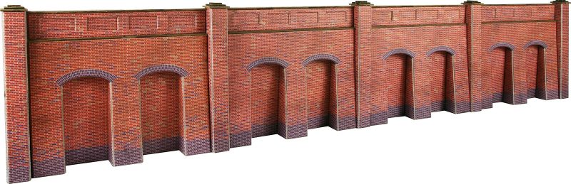 Metcalfe PO244 OO Scale Red Brick Retaining Wall