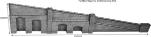 Metcalfe PO249 OO Scale Tapered Retaining Wall in Stone