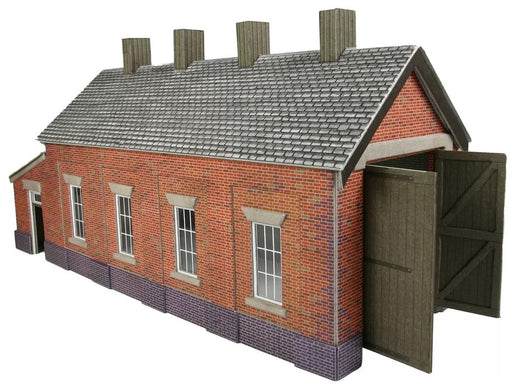 Metcalfe PO331 OO Scale Engine Shed in Brick Red