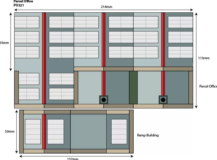 Metcalfe PO321 OO Scale Parcels Office