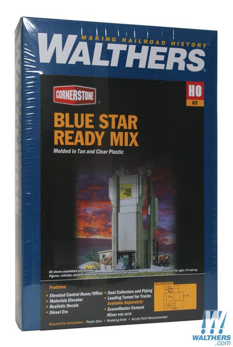WALTHERS 933-3086 Blue Star Ready Mix -19.3 x 20.3 x 29.3cm