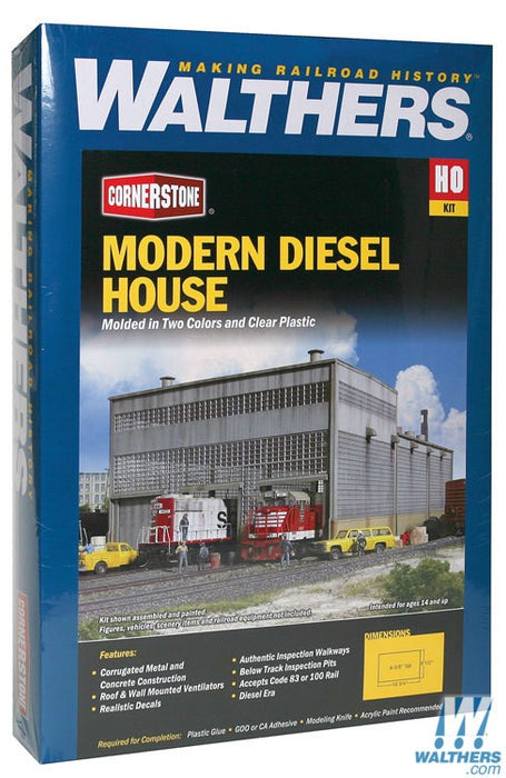 WALTHERS 933-2916 Diesel House -23.5 x 42.8 x 16.4cm