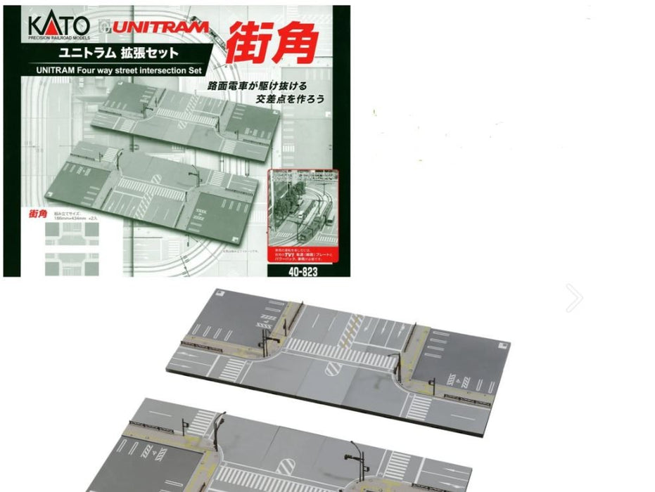 Kato 40-823 Unitram 4 Way Street Intersection Set