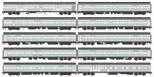 Auscision NPS-14 Southern Aurora 1962-19873 Passenger Cars 10-Car Set