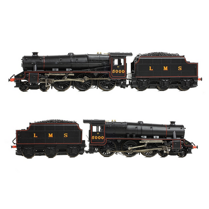 Graham Farish 372-135A LMS 5MT 'Black 5' with Riveted Tender 5000 LMS Lined Black