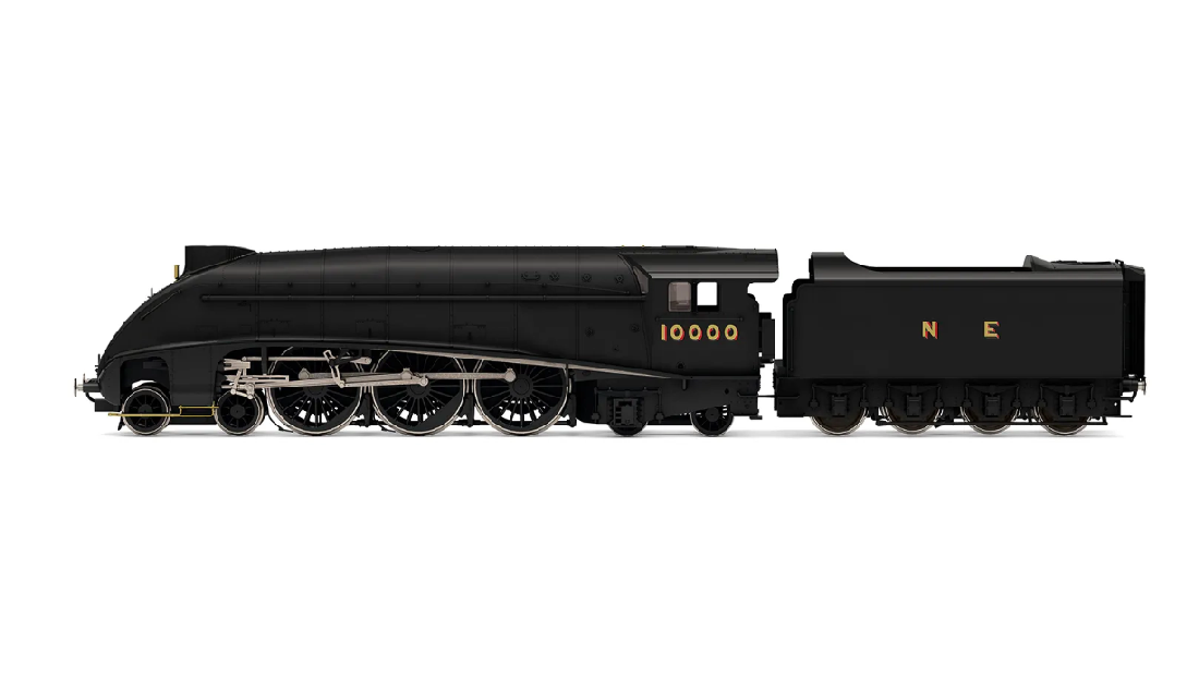 Hornby R30124 R30124 LNER, W1 Class, 'Hush Hush' Streamlined, 4-6-4, 10000 - Era 4