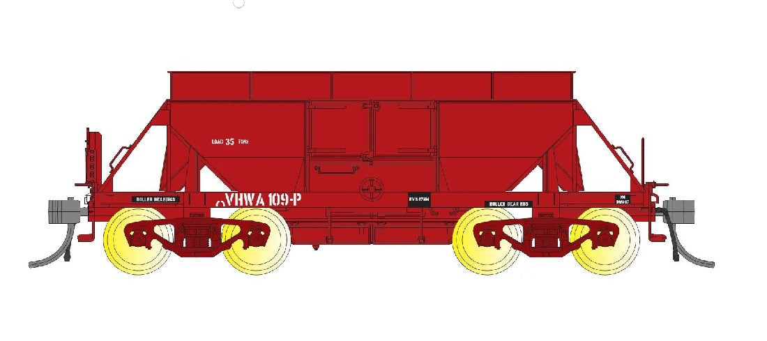 IDR Models NN-07 Bogie Ballast Wagons (4 Pack) - VHWA 141, 68, 112 with 30 Ton Cast Bogies - VHWA 109 with 40 Ton Roller Bearing Bogies