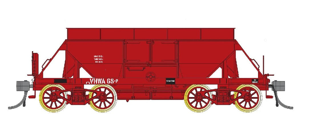 IDR Models NN-07 Bogie Ballast Wagons (4 Pack) - VHWA 141, 68, 112 with 30 Ton Cast Bogies - VHWA 109 with 40 Ton Roller Bearing Bogies