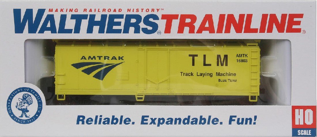 WALTHERS 931-1480 Track Cleaning Car - Amtrak 40' Plug-Door Boxcar