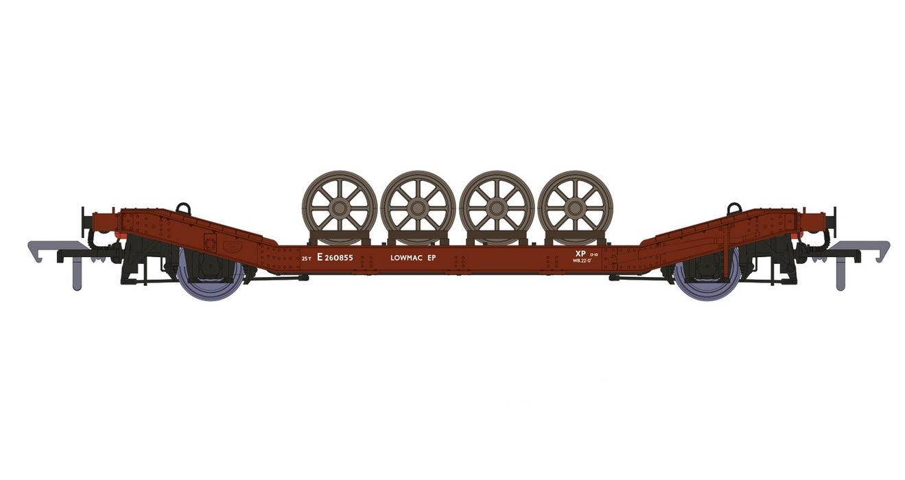 Rapido 929003 LOWMAC Flat Car 'EP" #E260885 in British Rail Bauxite