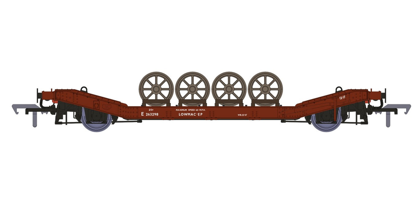 Rapido 929004 LOWMAC Flat Car 'EP" #E263298 in British Rail Bauxite