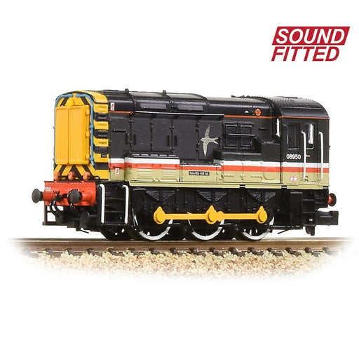 Graham Farish 371-005ASF Class 08 Diesel Locomotive 08950 'Neville Hill 1st' - British Railways InterCity (Swallow)