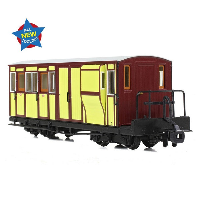 Bachmann Narrow Gauge 394-081 Ffestiniog Brake third - No. 2 Yellow and Crimson
