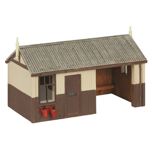 Branchline 44-1004B Corrugated Platform Shelter and Office - Chocolate