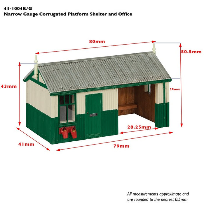 Branchline 44-1004B Corrugated Platform Shelter and Office - Chocolate